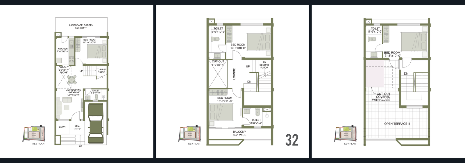 Type 01 Row House Plan